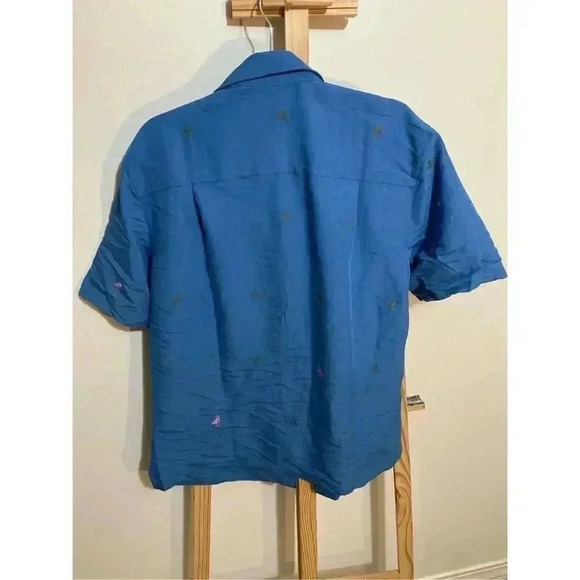 Weekender  Luau edition button down polo tropical design blue size medium - Picture 2 of 6